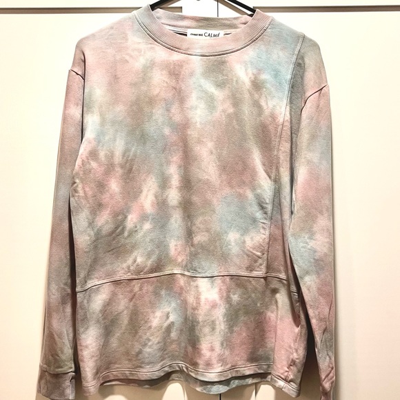 Johnny Was Tops - Johnny Was Calme Tie-Dye Seamed Oversized Pullover Tee, sz S